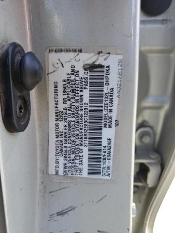 2T1KR32E83C122012 - 2003 TOYOTA COROLLA MA XR SILVER photo 12