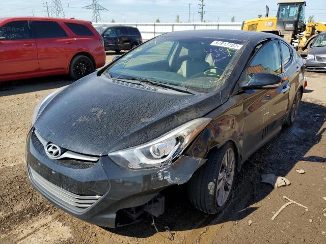 KMHDH4AE3EU170134 - 2014 HYUNDAI ELANTRA SE BLACK photo 2