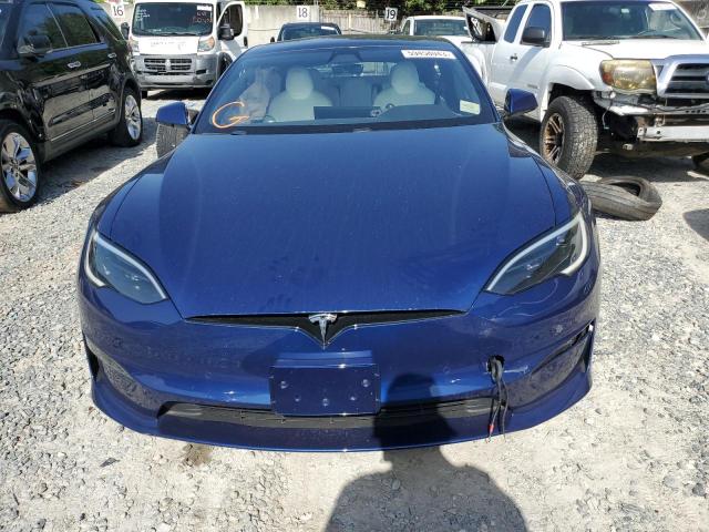5YJSA1E52NF478574 - 2022 TESLA MODEL S BLUE photo 5