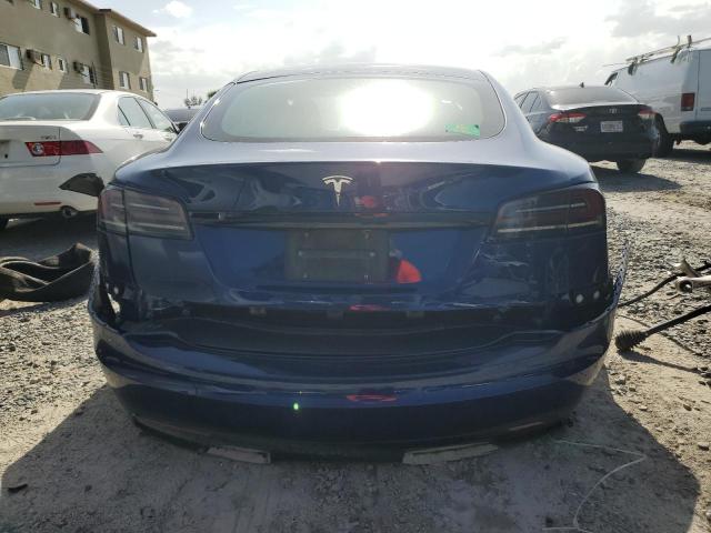 5YJSA1E52NF478574 - 2022 TESLA MODEL S BLUE photo 6