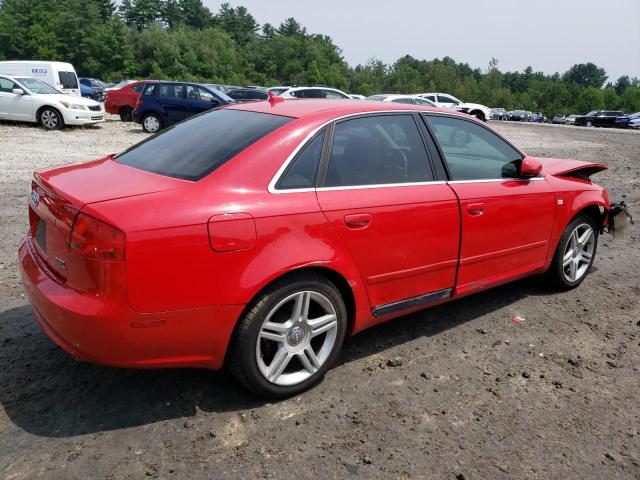 WAUDF78E18A087662 - 2008 AUDI A4 2.0T QUATTRO RED photo 3