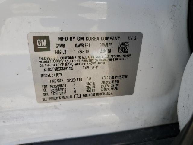 KL4CJFSBXGB561486 - 2016 BUICK ENCORE CONVENIENCE 白色 照片 13