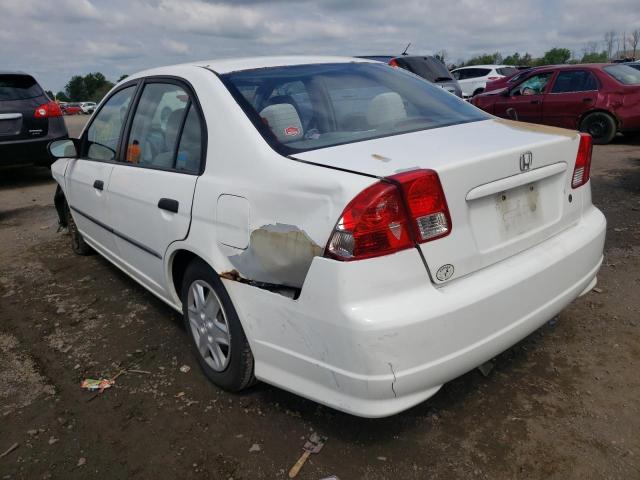 1HGES16334L007568 - 2004 HONDA CIVIC DX VP WHITE photo 3