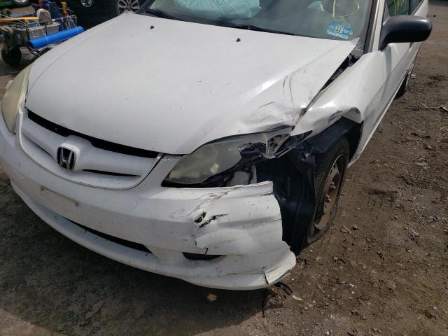 1HGES16334L007568 - 2004 HONDA CIVIC DX VP WHITE photo 9