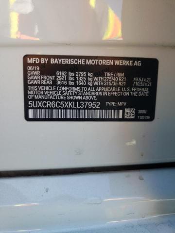 5UXCR6C5XKLL37952 - 2019 BMW X5 XDRIVE40I WHITE photo 13