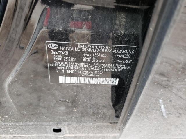 5NPEH4J28MH112298 - 2021 HYUNDAI SONATA LIMITED BLACK photo 13