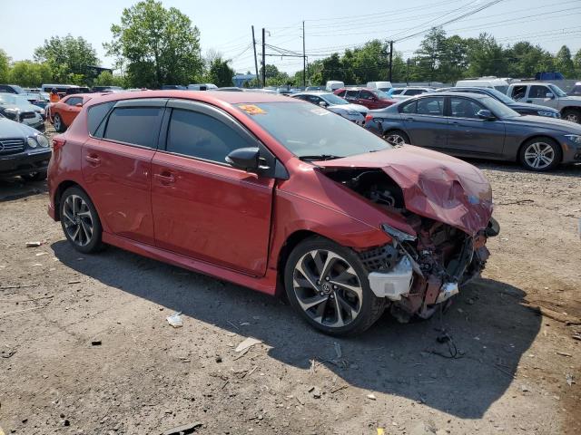 JTNKARJE1JJ562856 - 2018 TOYOTA COROLLA IM أحمر صورة 4