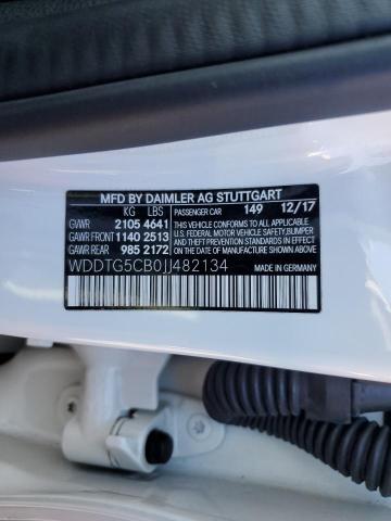WDDTG5CB0JJ482134 - 2018 MERCEDES-BENZ GLA 45 AMG WHITE photo 12