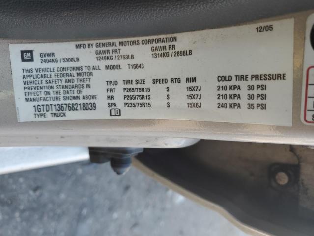 1GTDT136768218039 - 2006 GMC CANYON TAN photo 12