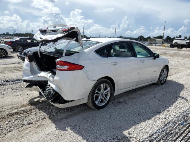 3FA6P0LU8JR113481 - 2018 FORD FUSION SE HYBRID WHITE photo 3