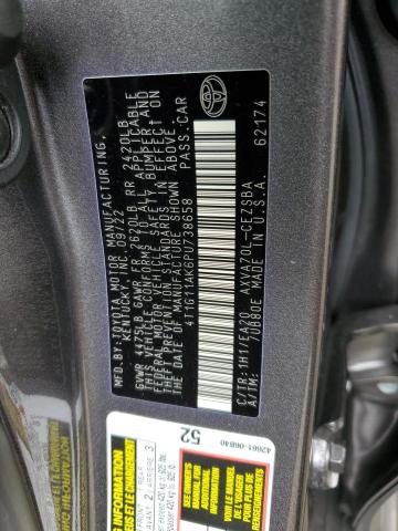 4T1G11AK6PU738658 - 2023 TOYOTA CAMRY SE NIGHT SHADE GRAY photo 12