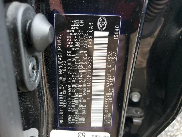 4T1G11AK6PU108753 - 2023 TOYOTA CAMRY SE NIGHT SHADE BLACK photo 12