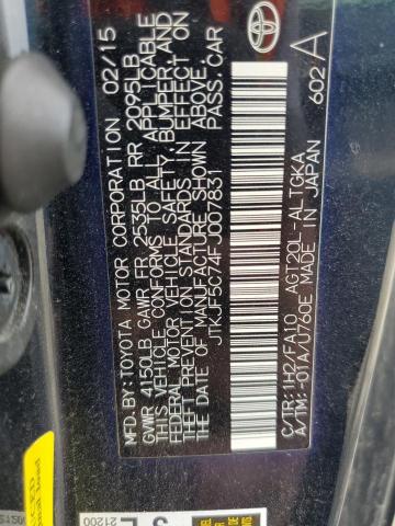 JTKJF5C74FJ007831 - 2015 TOYOTA SCION TC შავი ფოტო 13