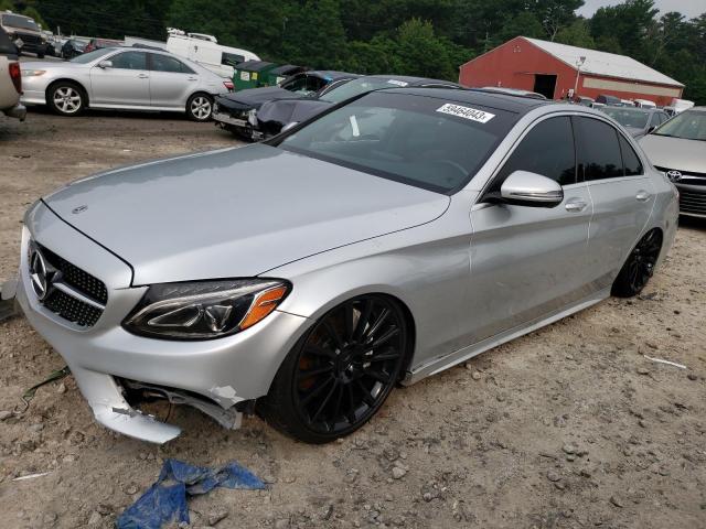 55SWF4KB0GU103315 - 2016 MERCEDES-BENZ C 300 4MATIC SILVER photo 1