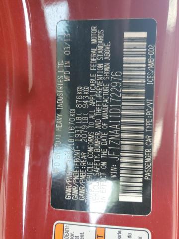 JF1ZNAA11D1722976 - 2013 TOYOTA SCION FR-S წითელი ფოტო 12