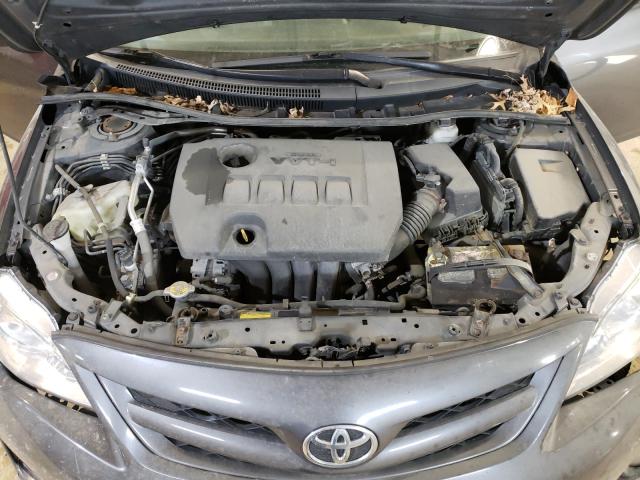 2T1BU4EE0BC658239 - 2011 TOYOTA COROLLA BASE GRAY photo 7