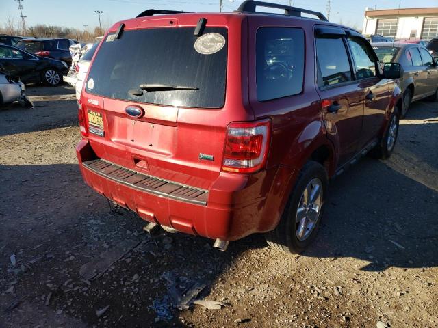 1FMCU0DG0CKC15536 - 2012 FORD ESCAPE XLT MAROON photo 4