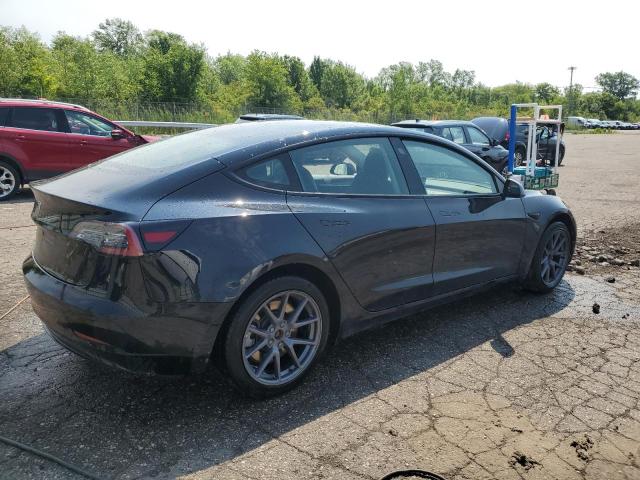 5YJ3E1EA7NF287514 - 2022 TESLA MODEL 3 BLACK photo 3