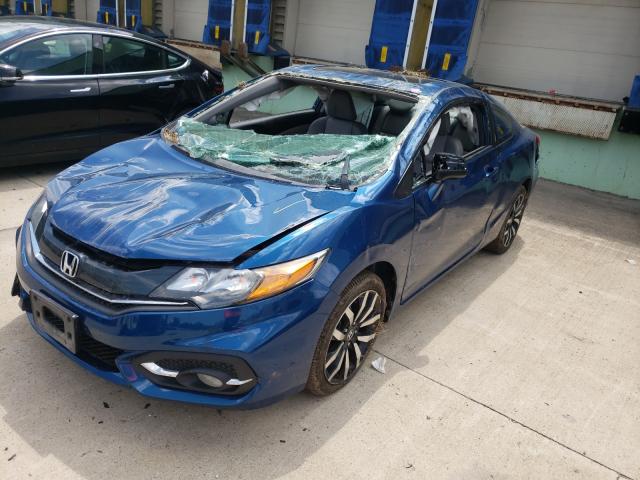 2HGFG3B02FH513440 - 2015 HONDA CIVIC EXL BLUE photo 2