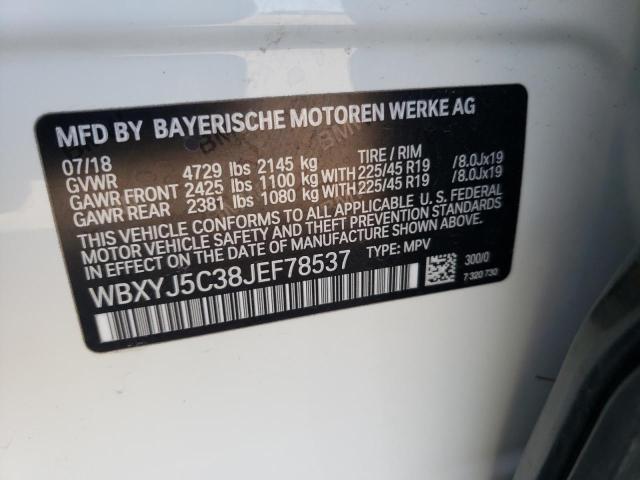 WBXYJ5C38JEF78537 - 2018 BMW X2 XDRIVE28I WHITE photo 12