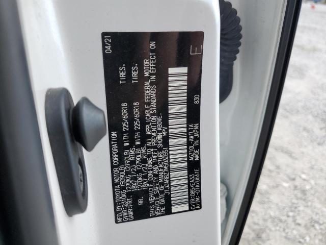 JTJGARBZ7M5030551 - 2021 LEXUS NX 300 BASE თეთრი ფოტო 13