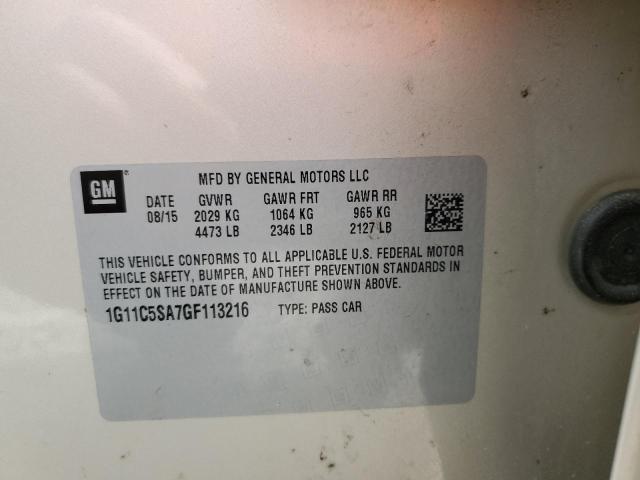 1G11C5SA7GF113216 - 2016 CHEVROLET MALIBU LIM LT 米色 照片 12