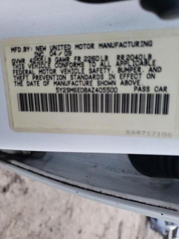 5Y2SM6E08AZ405500 - 2010 PONTIAC VIBE WHITE photo 10