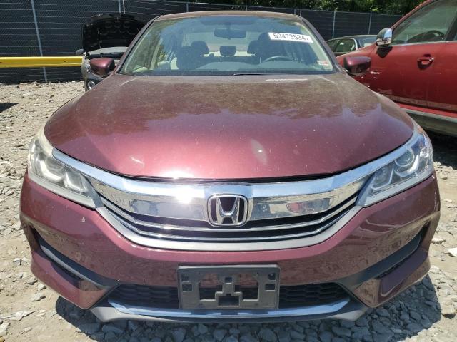 1HGCR2F35GA201639 - 2016 HONDA ACCORD LX RED photo 5