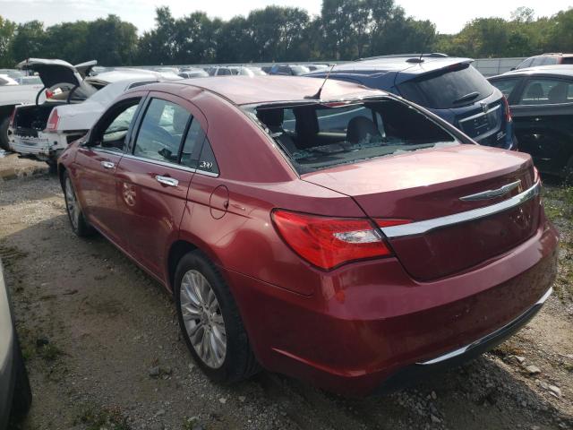 1C3CCBCG9DN522793 - 2013 CHRYSLER 200 LIMITED BURGUNDY photo 2