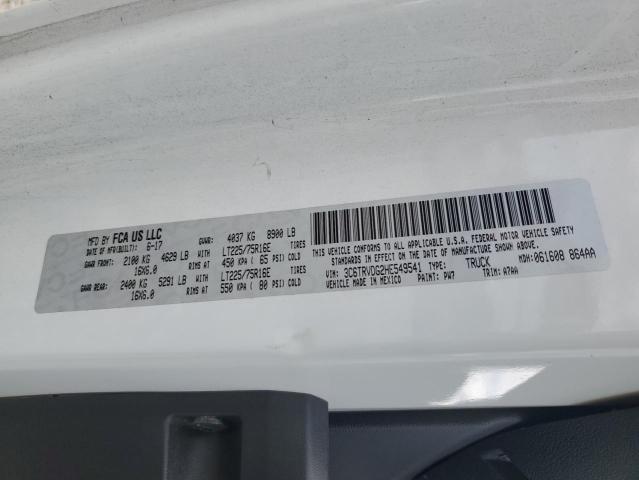 3C6TRVDG2HE549541 - 2017 RAM PROMASTER 2500 HIGH WHITE photo 13
