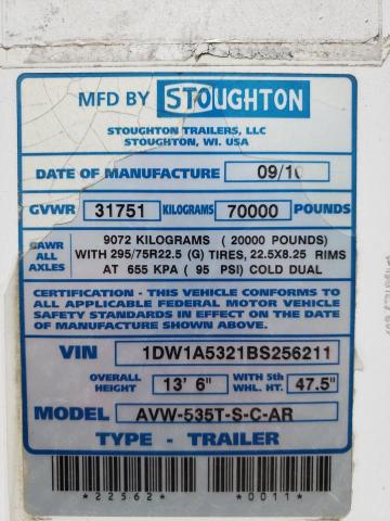 1DW1A5321BS256211 - 2011 INTERNATIONAL ALL MODELS თეთრი ფოტო 10