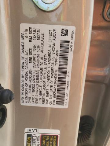 2HKRW2H50KH609919 - 2019 HONDA CR-V EX Бежевый фото 13