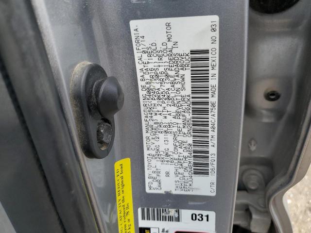 3TMJU4GN4EM164650 - 2014 TOYOTA TACOMA DOUBLE CAB PRERUNNER GRAY photo 12