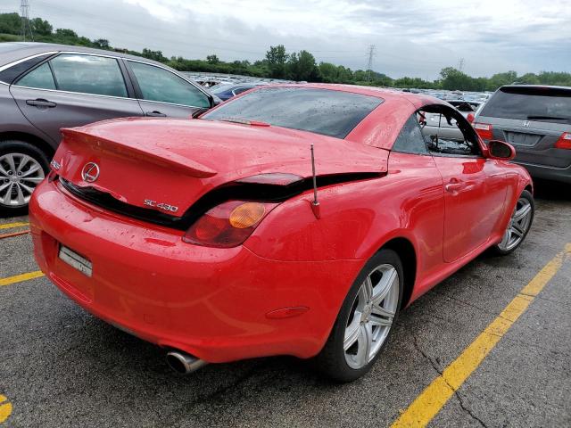 JTHFN48Y540056890 - 2004 LEXUS SC 430 RED photo 3