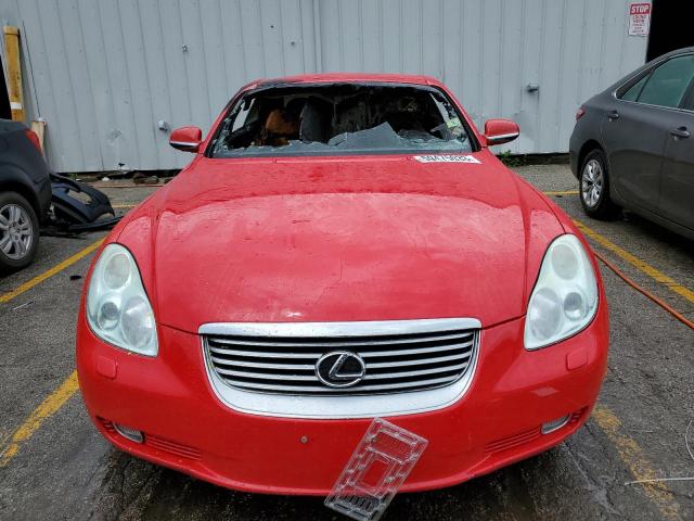 JTHFN48Y540056890 - 2004 LEXUS SC 430 RED photo 5