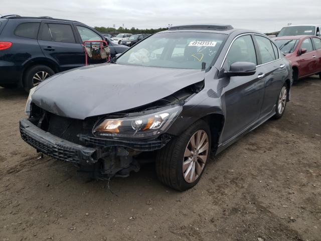 1HGCR2F78DA050682 - 2013 HONDA ACCORD EX GRAY photo 2