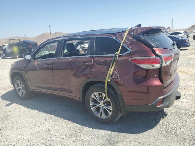 5TDKKRFH4FS083233 - 2015 TOYOTA HIGHLANDER XLE Կարմիր լուսանկար 2