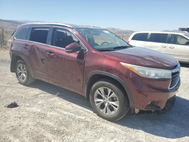 5TDKKRFH4FS083233 - 2015 TOYOTA HIGHLANDER XLE Կարմիր լուսանկար 4