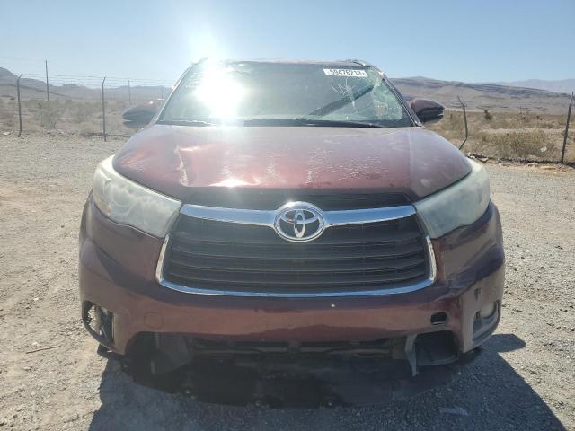 5TDKKRFH4FS083233 - 2015 TOYOTA HIGHLANDER XLE Կարմիր լուսանկար 5
