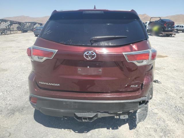 5TDKKRFH4FS083233 - 2015 TOYOTA HIGHLANDER XLE Կարմիր լուսանկար 6