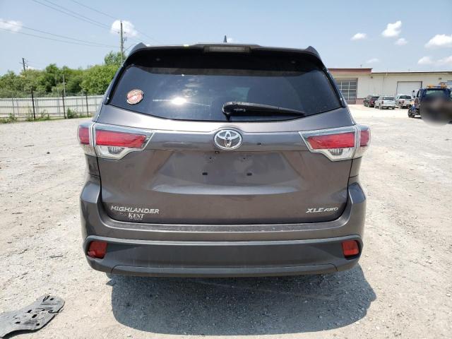5TDJKRFH7GS229377 - 2016 TOYOTA HIGHLANDER XLE Մոխրագույն լուսանկար 6