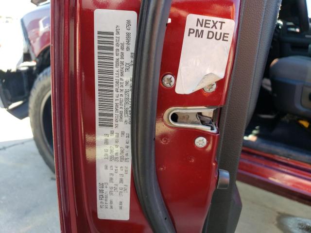 1C6RR6TT5KS612781 - 2019 RAM 1500 CLASS SLT 勃艮第红 照片 13