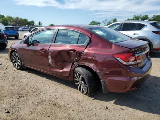 19XFB2F9XFE220221 - 2015 HONDA CIVIC EXL 勃艮第红 照片 2