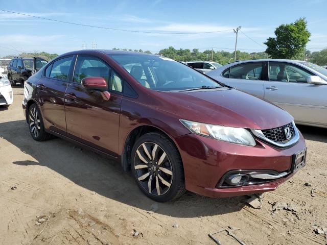 19XFB2F9XFE220221 - 2015 HONDA CIVIC EXL 勃艮第红 照片 4