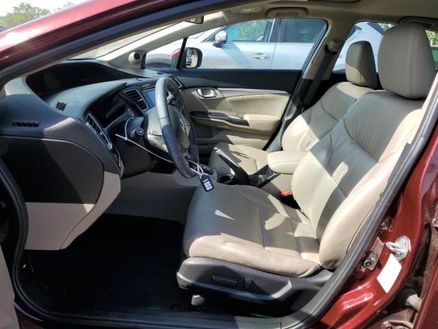 19XFB2F9XFE220221 - 2015 HONDA CIVIC EXL 勃艮第红 照片 7