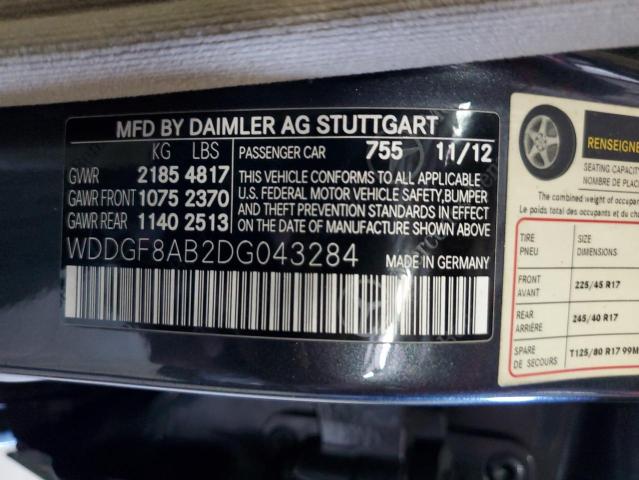 WDDGF8AB2DG043284 - 2013 MERCEDES-BENZ C 300 4MATIC GRAY photo 12