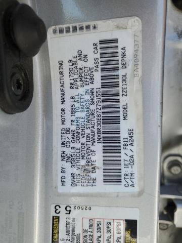 1NXBR30E87Z791551 - 2007 TOYOTA COROLLA CE SILVER photo 12