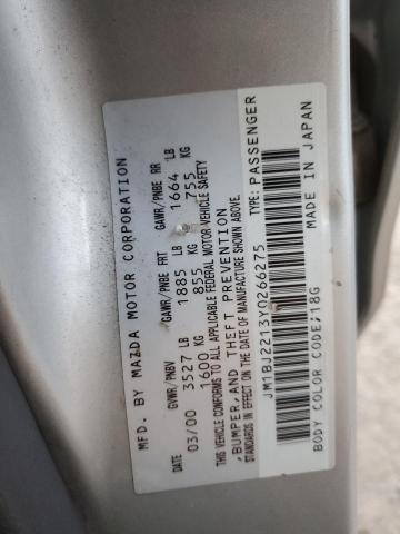 JM1BJ2213Y0266275 - 2000 MAZDA PROTEGE ES 银色 照片 13