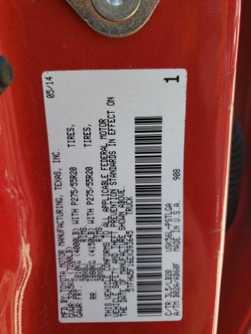 5TFHW5F16EX393645 - 2014 TOYOTA TUNDRA CREWMAX LIMITED RED photo 13