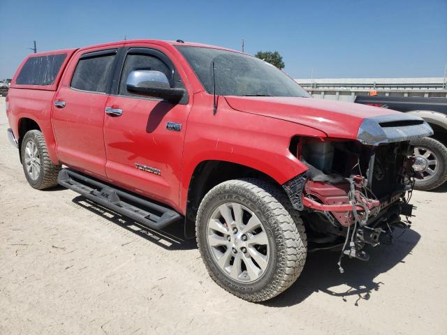 5TFHW5F16EX393645 - 2014 TOYOTA TUNDRA CREWMAX LIMITED RED photo 4